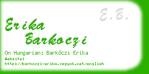 erika barkoczi business card